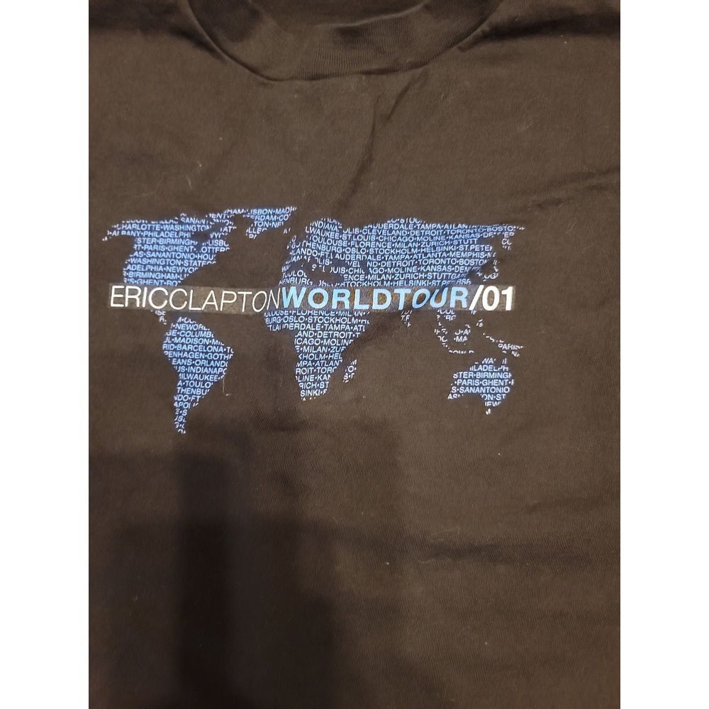 Vintage 2001 Eric Clapton Thank you Crew concert T-shirt men's XL - Picture 2 of 5